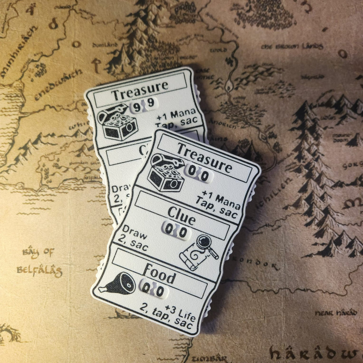 Token 3 Marcadores (Treasure, Clue, Food)
