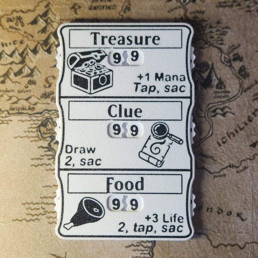Token 3 Marcadores (Treasure, Clue, Food)